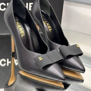 chanel bot topuklu siyah 10 cm topuk