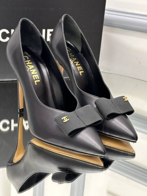 chanel bot topuklu siyah 10 cm topuk