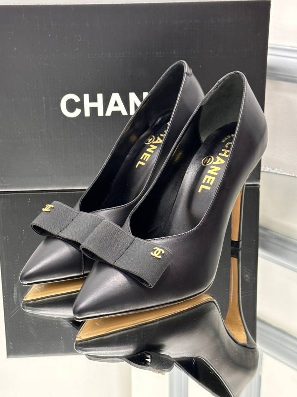 chanel bot topuklu siyah 10 cm topuk