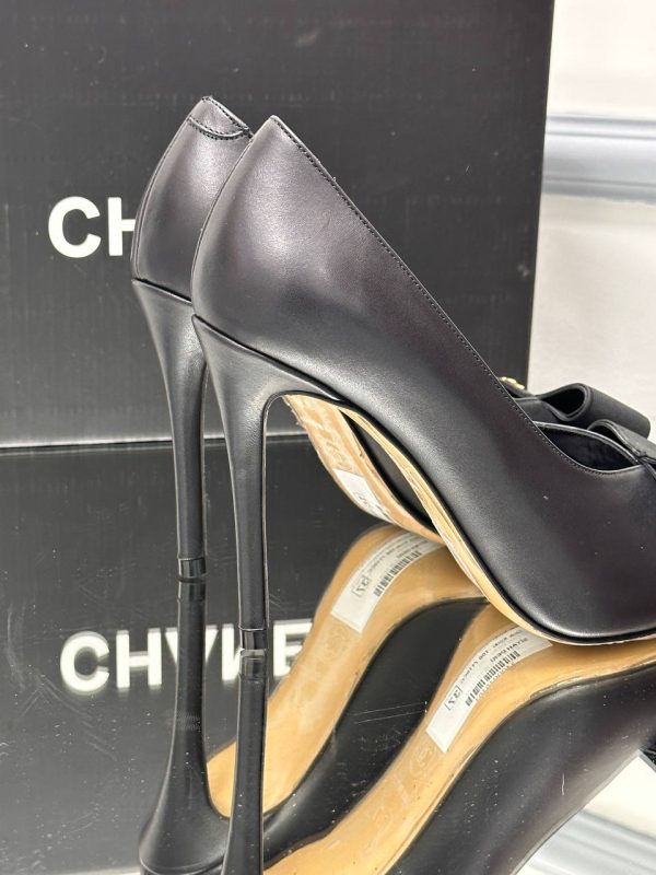 chanel bot topuklu siyah 10 cm topuk