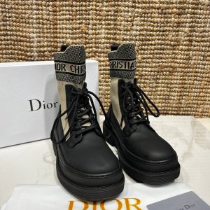 christian dior ayakkabi bot d major siyah bej