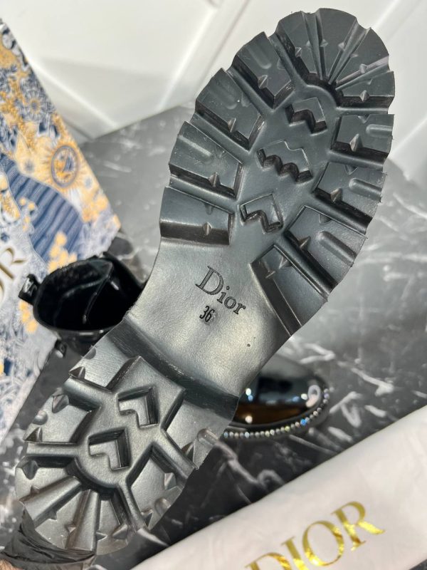 christian dior ayakkabi bot rugan siyah army rebelle boot