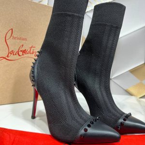 christian dior ayakkabi bot siyah triko detayli corap bot
