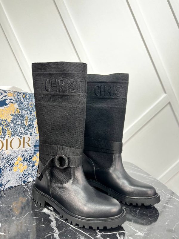 christian dior ayakkabi cizme siyah hakiki deri
