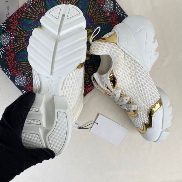 christian dior ayakkabi sneaker d connect beyaz fileli gold