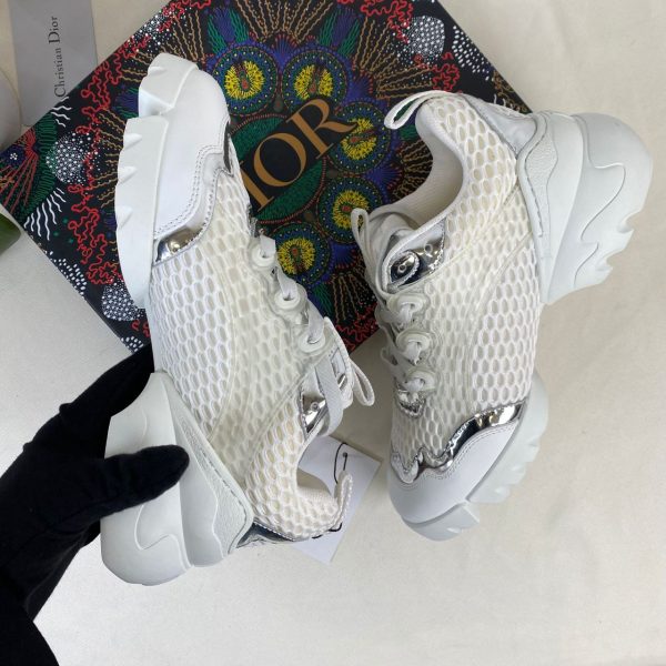 christian dior ayakkabi sneaker d connect beyaz fileli silver