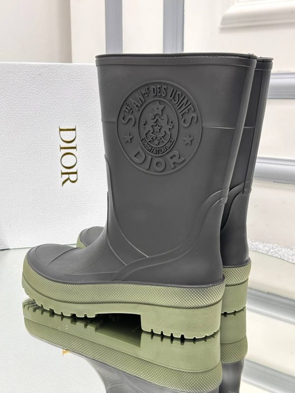 christian dior ayakkabi yagmur botu siyah taban haki