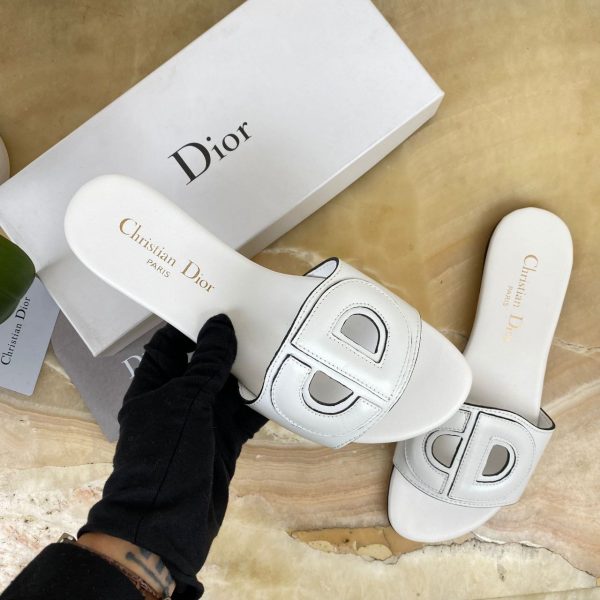 christian dior terlik beyaz d club slide