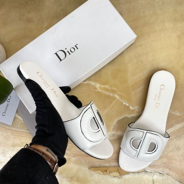 christian dior terlik beyaz d club slide