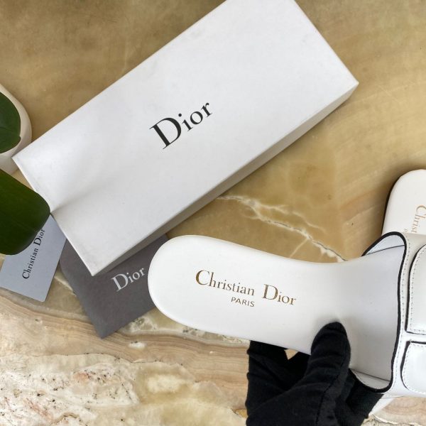 christian dior terlik beyaz d club slide