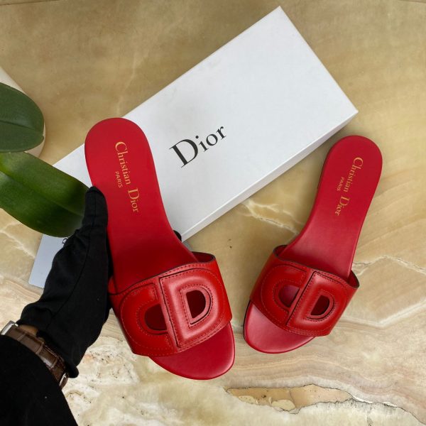 christian dior terlik kirmizi d club slide