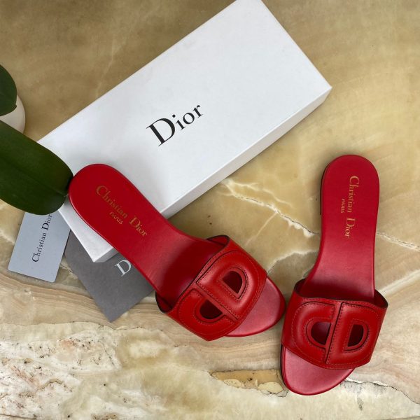 christian dior terlik kirmizi d club slide