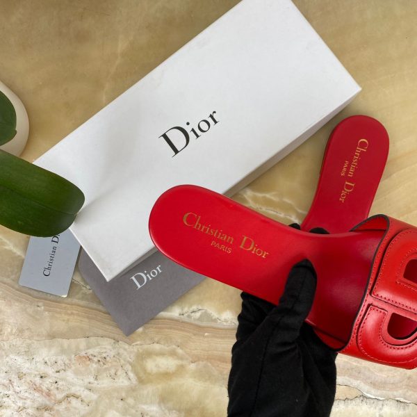 christian dior terlik kirmizi d club slide