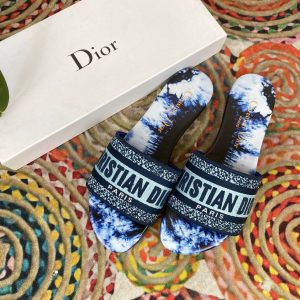 christian dior terlik lacivert beyaz dway slide