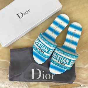 christian dior terlik mavi beyaz ekose dway slide
