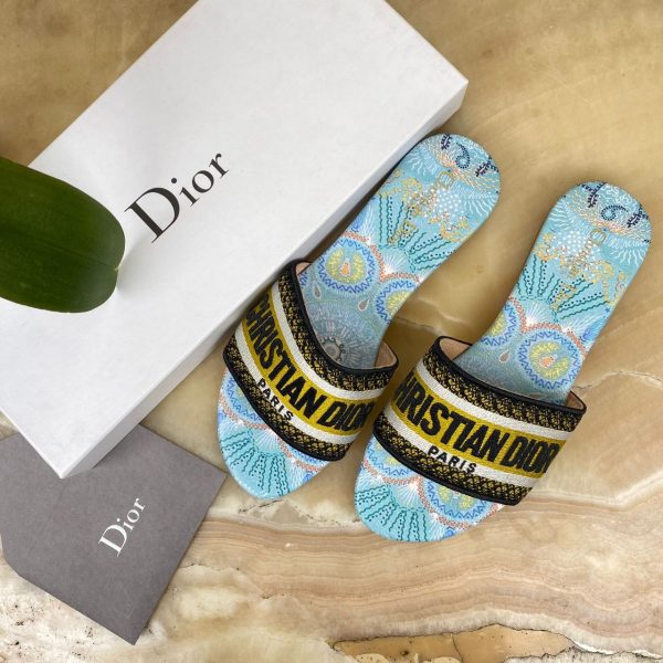 christian dior terlik sari mavi dway slide