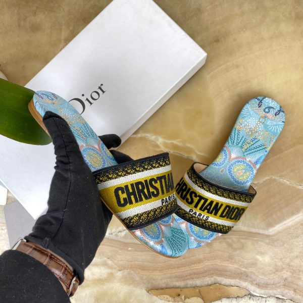 christian dior terlik sari mavi dway slide