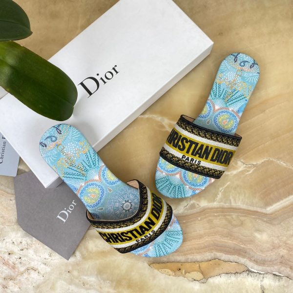 christian dior terlik sari mavi dway slide