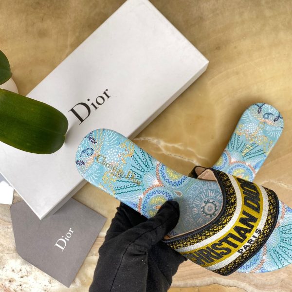 christian dior terlik sari mavi dway slide