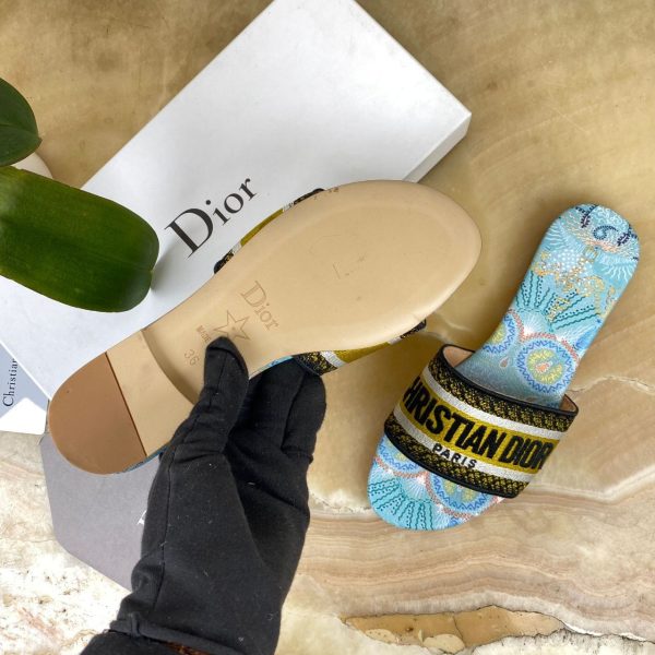 christian dior terlik sari mavi dway slide