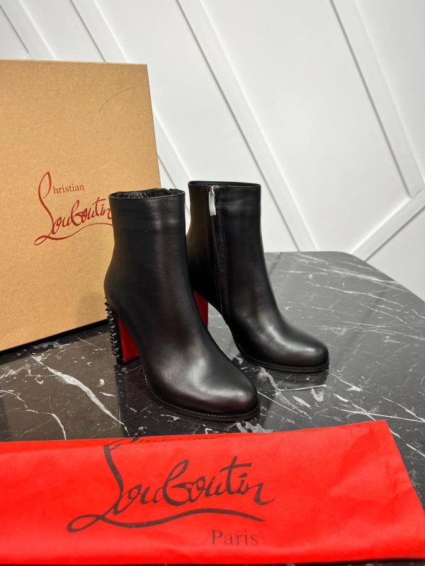 christian louboutin ayakkabi bot siyah zimbali
