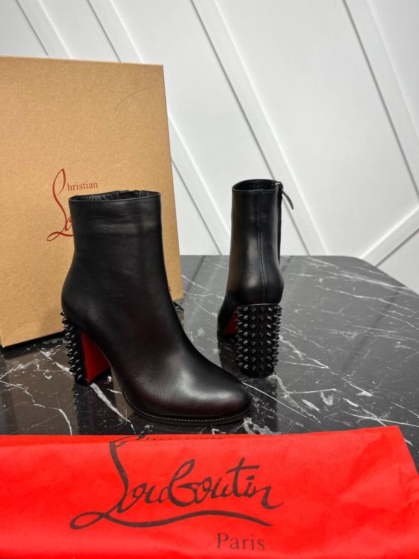 christian louboutin ayakkabi bot siyah zimbali