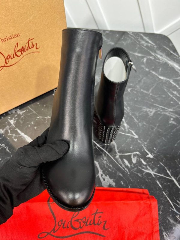 christian louboutin ayakkabi bot siyah zimbali