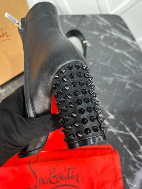 christian louboutin ayakkabi bot siyah zimbali