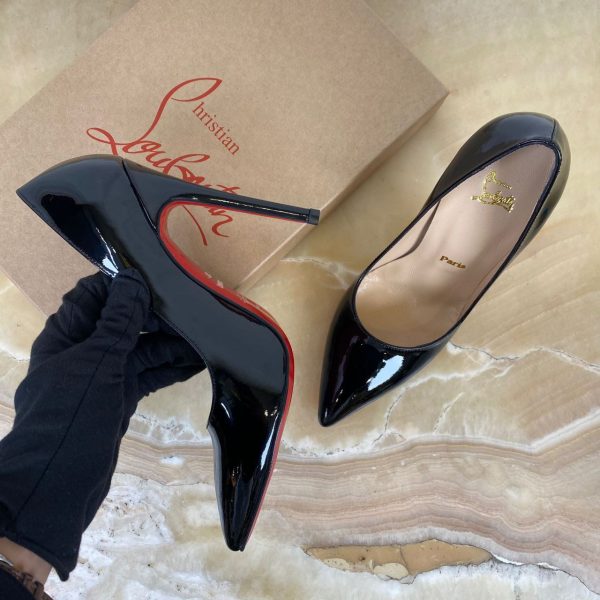 christian louboutin ayakkabi siyah rugan topuk 12 cm