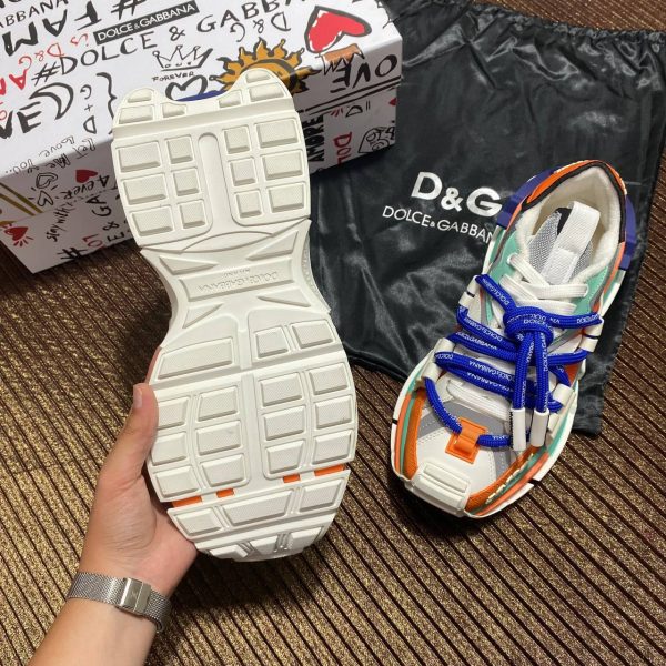 dolce gabbana ayakkabi beyaz turuncu mavi sneaker kalin taban yeni sezon