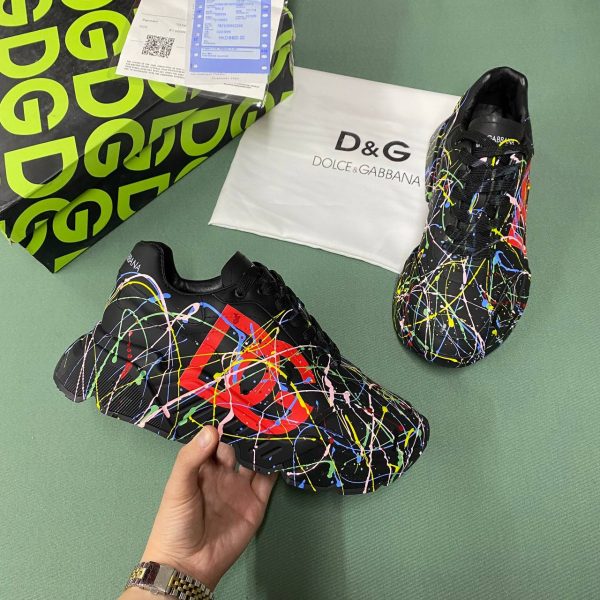 dolce gabbana ayakkabi erkek siyah cok renkli yeni sezon