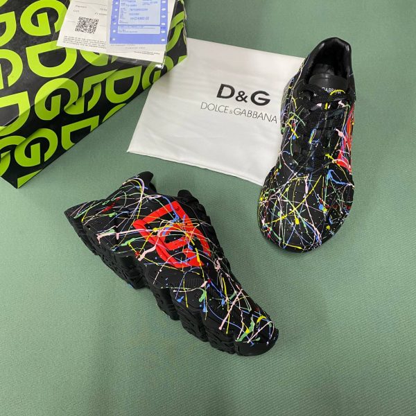 dolce gabbana ayakkabi erkek siyah cok renkli yeni sezon