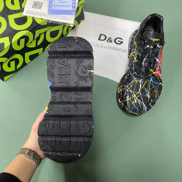 dolce gabbana ayakkabi erkek siyah cok renkli yeni sezon