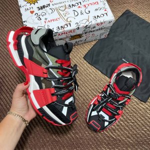 dolce gabbana ayakkabi kirmizi siyah yesil sneaker kalin taban yeni sezon