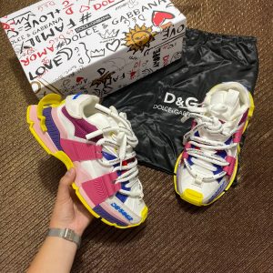 dolce gabbana ayakkabi pembe sari sneakers kalin taban yeni sezon