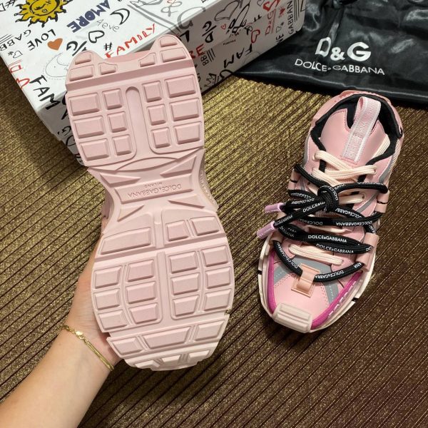 dolce gabbana ayakkabi pembe sneaker kalin taban yeni sezon