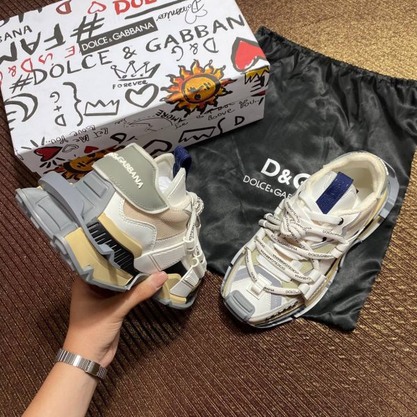 dolce gabbana ayakkabi sneaker camel beyaz kalin taban yeni sezon