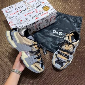 dolce gabbana ayakkabi sneaker camel gri kalin taban yeni sezon