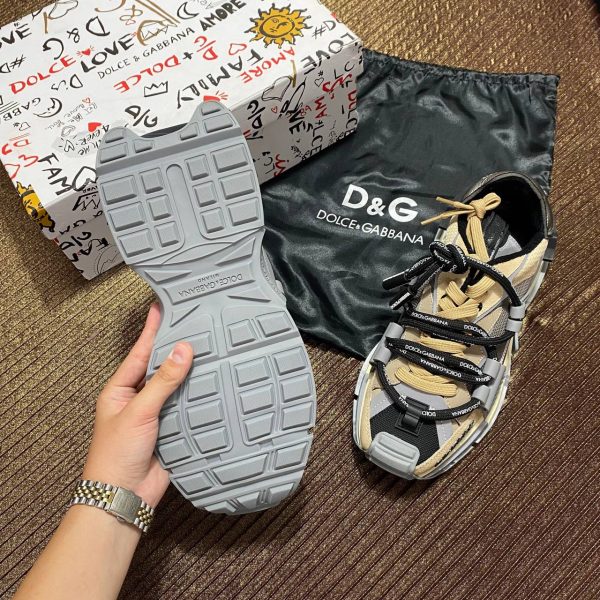 dolce gabbana ayakkabi sneaker camel gri kalin taban yeni sezon
