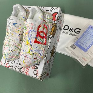dolce gabbana ayakkabi sneaker erkek beyaz cok renkli yeni
