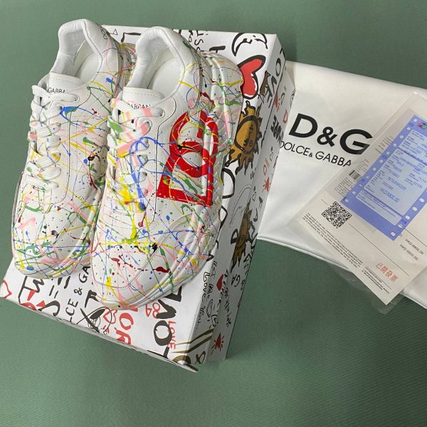 dolce gabbana ayakkabi sneaker erkek beyaz cok renkli yeni