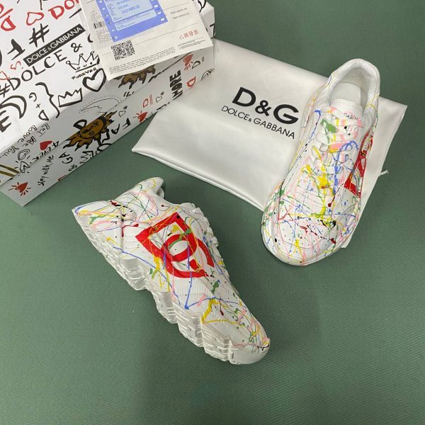 dolce gabbana ayakkabi sneaker erkek beyaz cok renkli yeni