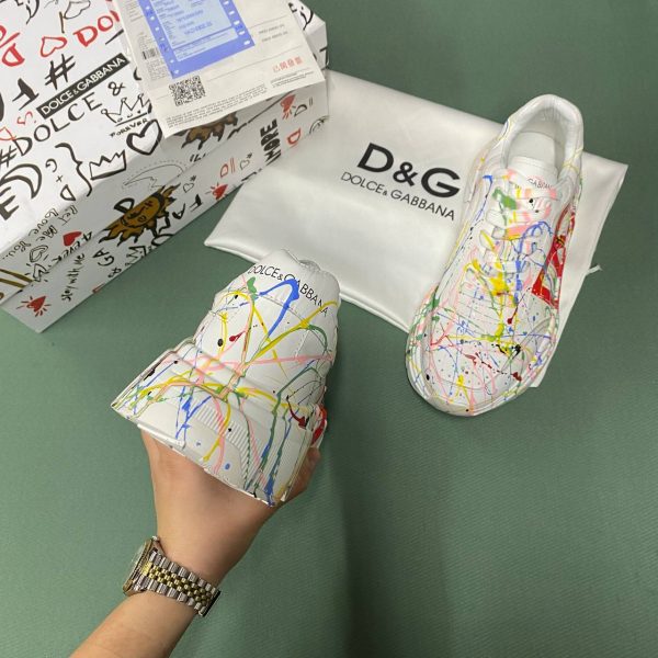 dolce gabbana ayakkabi sneaker erkek beyaz cok renkli yeni