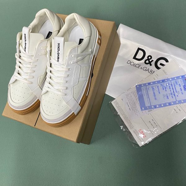 dolce gabbana ayakkabi sneaker erkek beyaz taba  yeni sezon