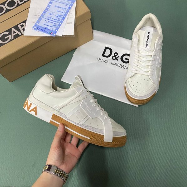 dolce gabbana ayakkabi sneaker erkek beyaz taba  yeni sezon