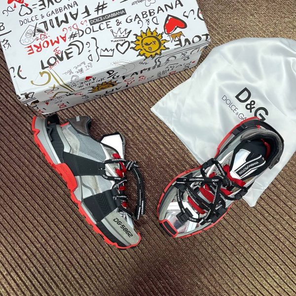 dolce gabbana ayakkabi sneaker kirmizi gri kalin taban yeni sezon