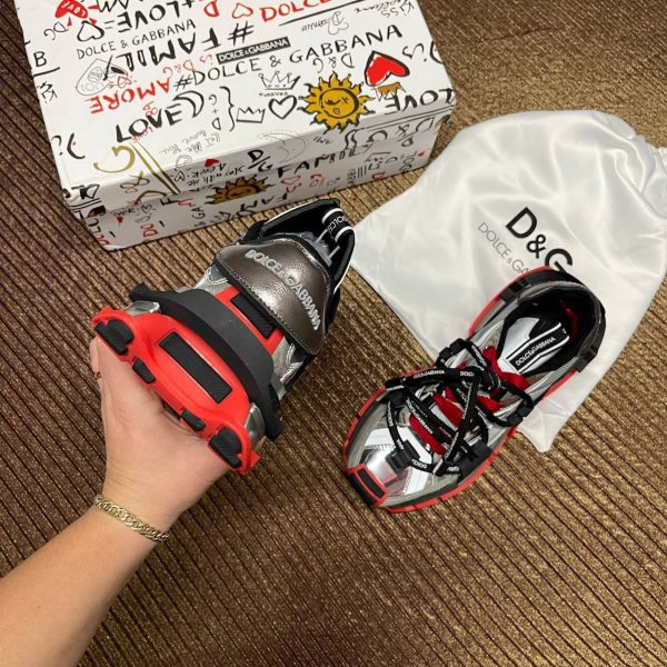 dolce gabbana ayakkabi sneaker kirmizi gri kalin taban yeni sezon