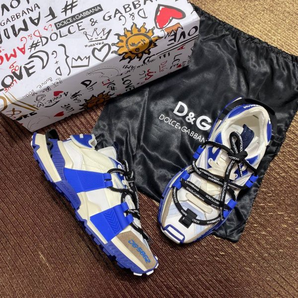 dolce gabbana ayakkabi sneaker mavi beyaz kalin taban yeni sezon