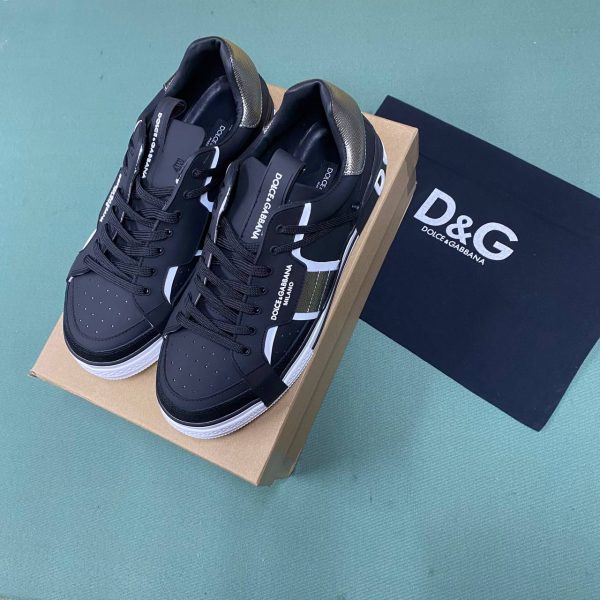 dolce gabbana ayakkabi sneakers  erkek siyah beyaz bronz