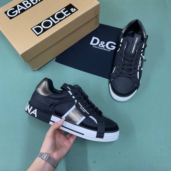 dolce gabbana ayakkabi sneakers  erkek siyah beyaz bronz